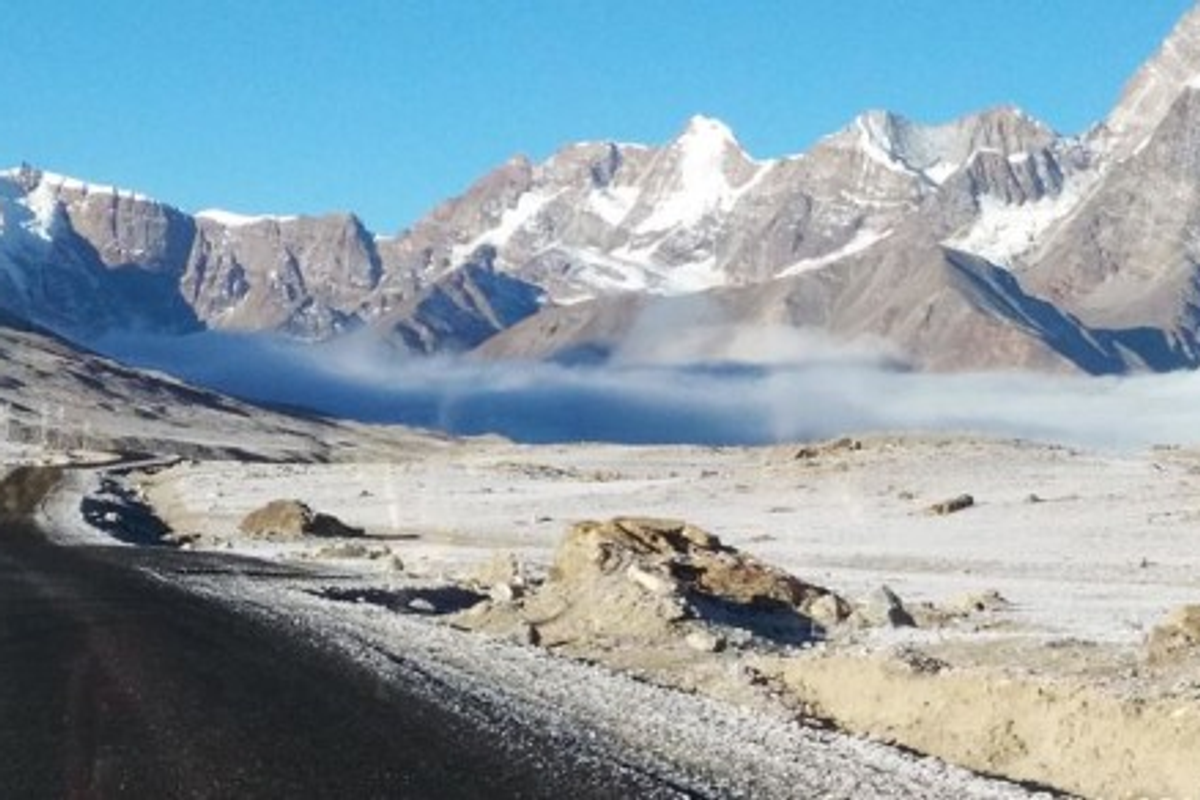 Trekking trail in Maenam Wildlife Sanctuary Ravangla leading to the Himalayan summit.
