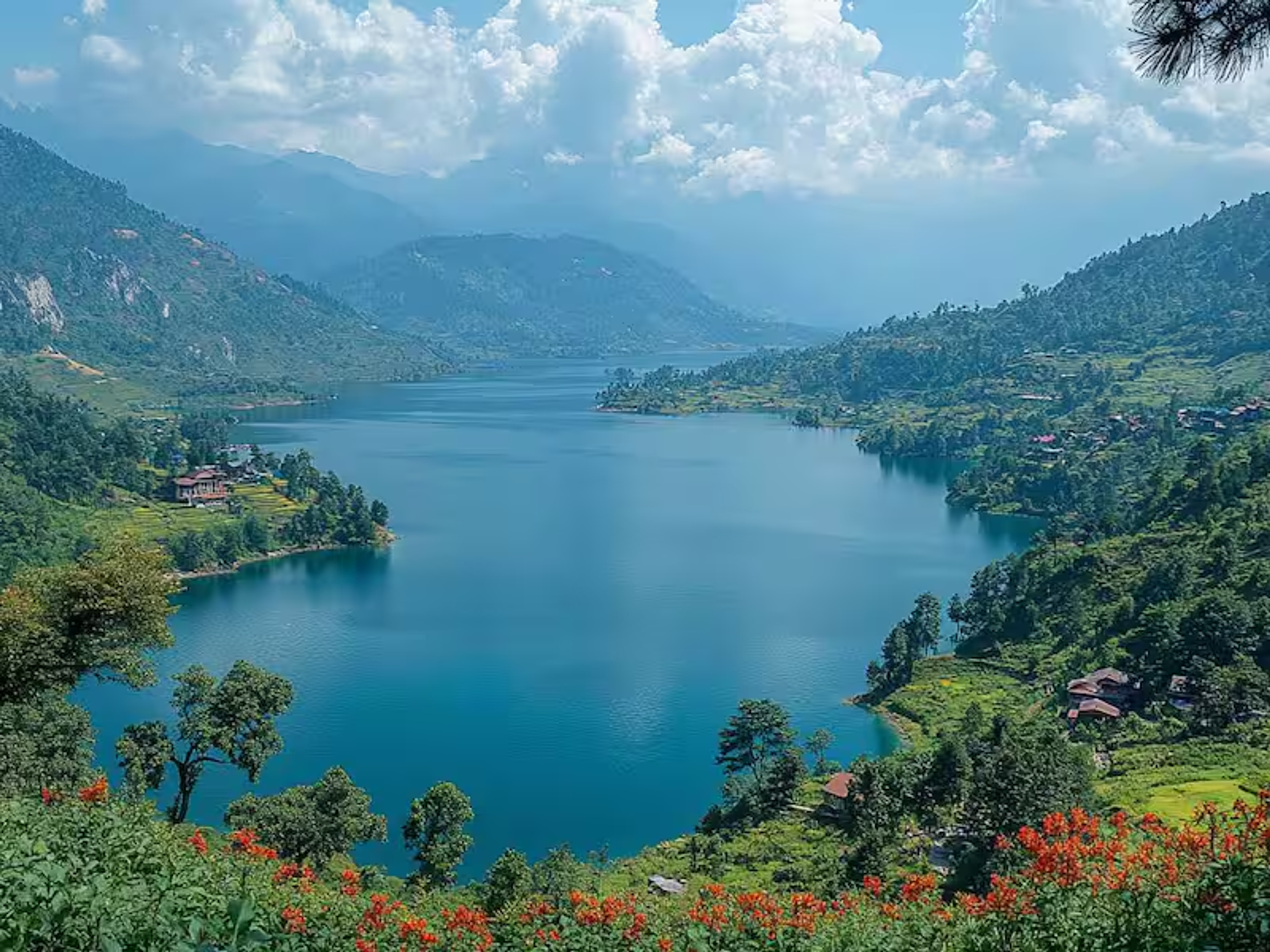A serene village scene in Tawang, Arunachal Pradesh, showcasing the peaceful local life.