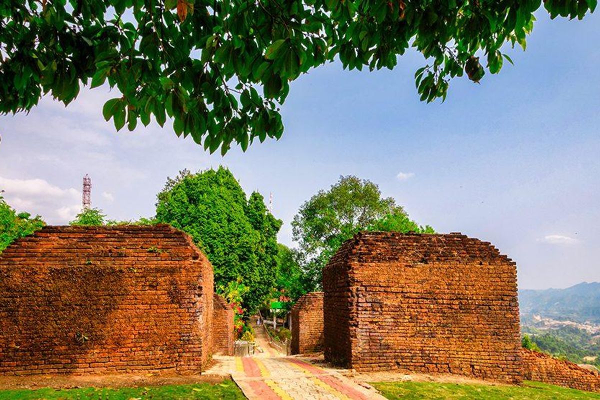 The main entrance of Ita Fort, a historical landmark in Itanagar, the capital of Arunachal Pradesh.