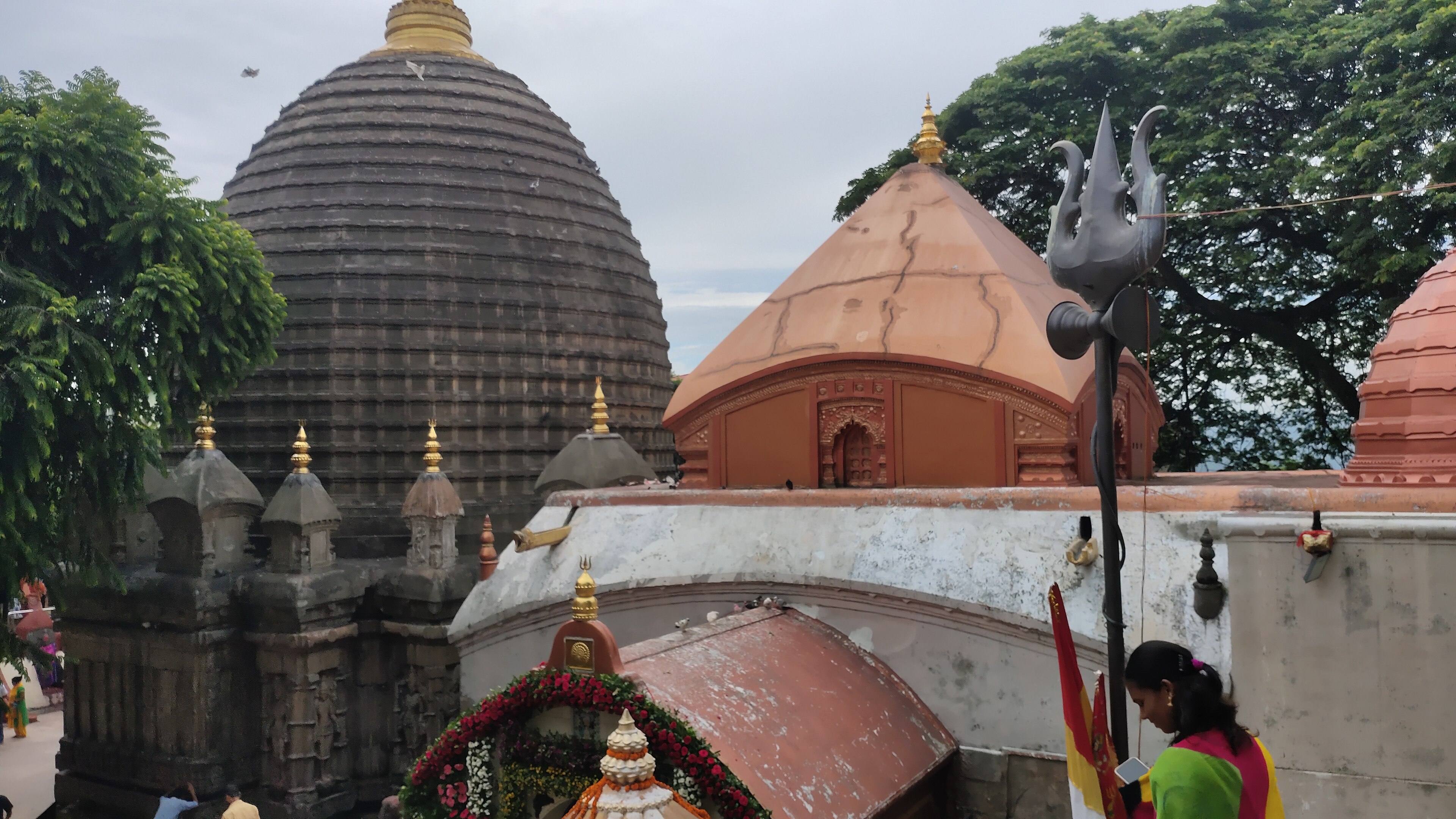 Kamakhya Temple's domes and spire on Nilachal Hill, Guwahati