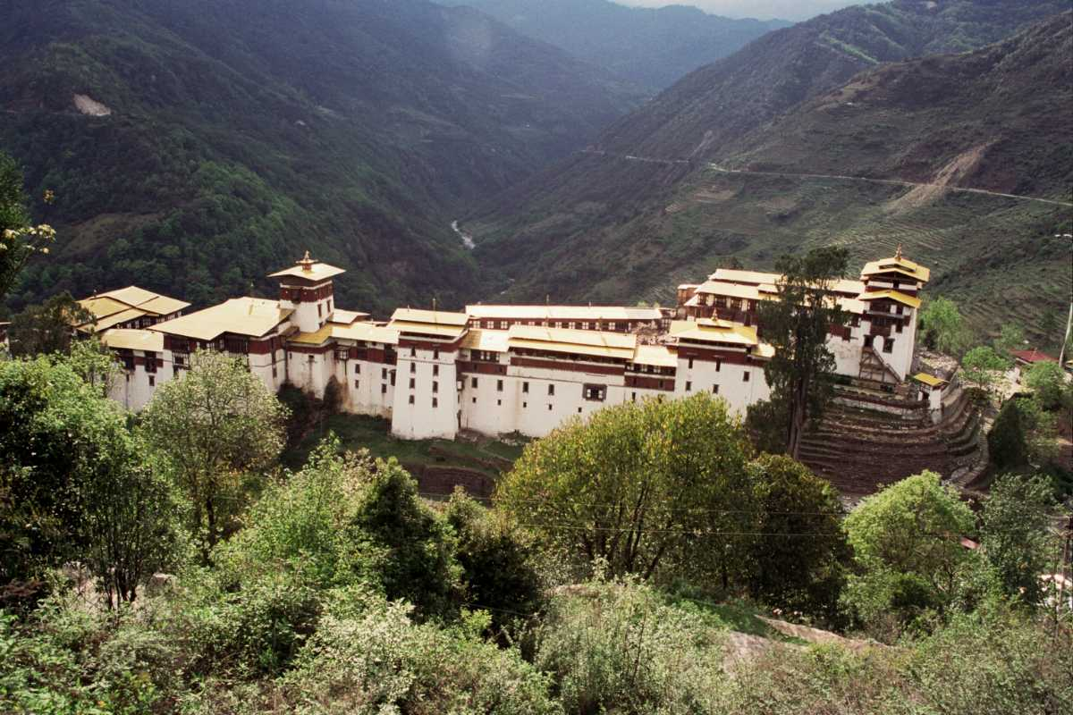 Ancient stone houses of Dirang Dzong historic village in Dirang Arunachal Pradesh
