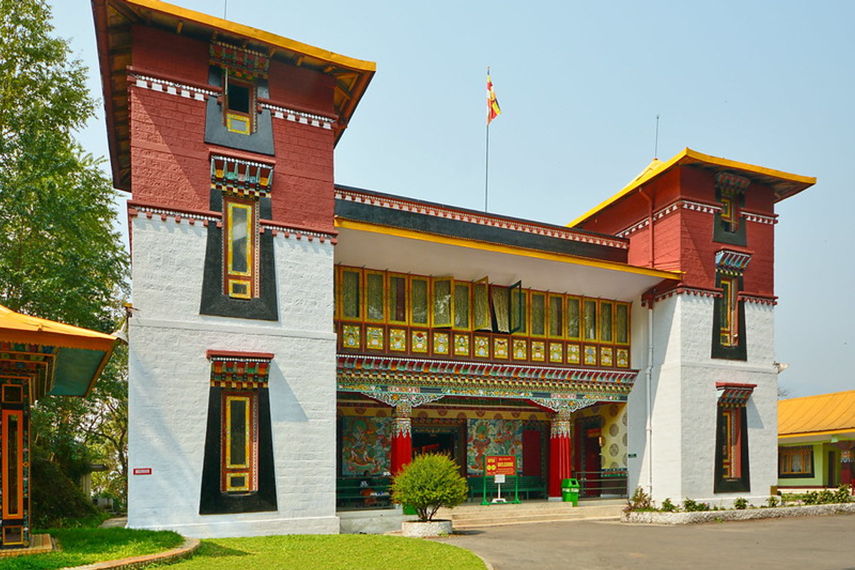 Traditional Tibetan architecture of the Namgyal Institute of Tibetology museum in Gangtok.
