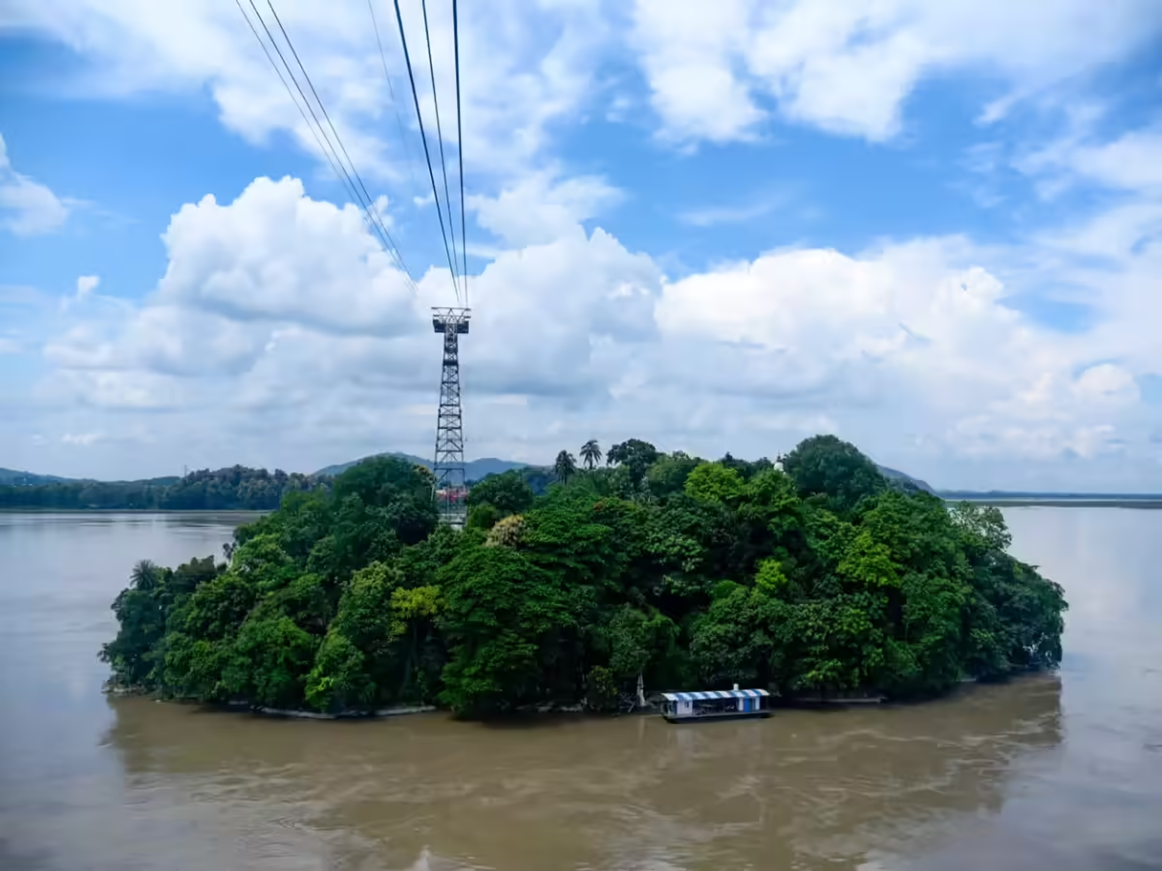 Umananda Island Brahmaputra River Guwahati smallest river island temple Assam