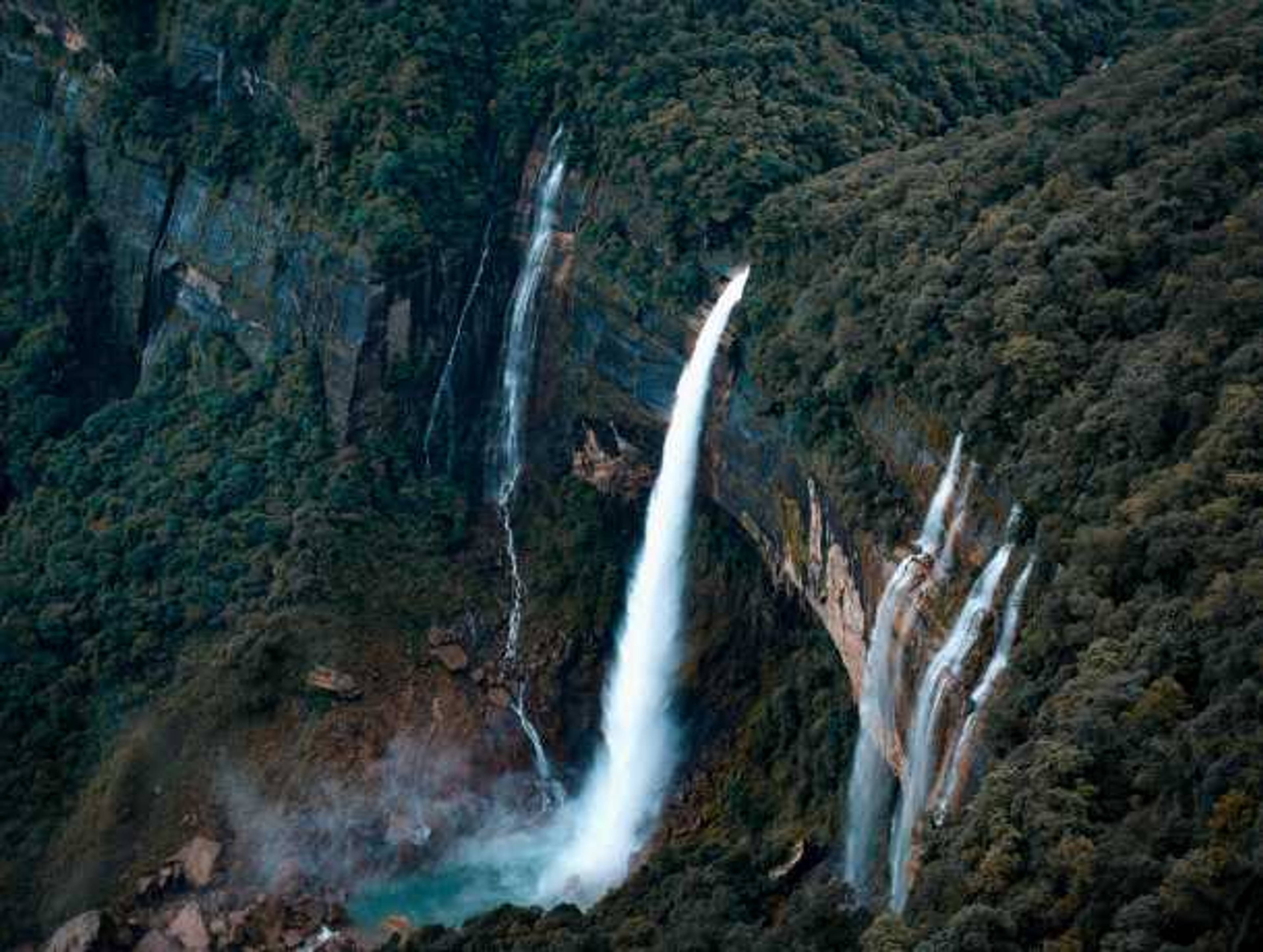 Shillong city life vs Cherrapunji nature landscape comparison.]