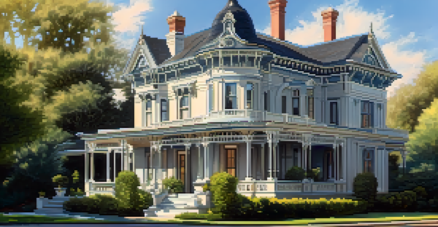 The elegant exterior of the Governor's Mansion in Sacramento, featuring Victorian architecture and lush gardens.