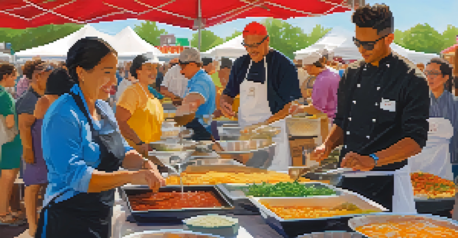 A cooking demonstration at the Sacramento Food Festival with local chefs showcasing diverse dishes.