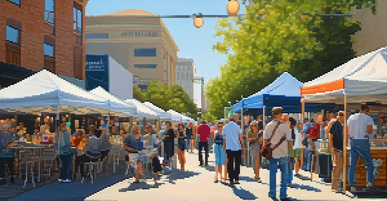 Local artists showcasing their work during the Sacramento Art Walk, with visitors engaging and admiring the art.