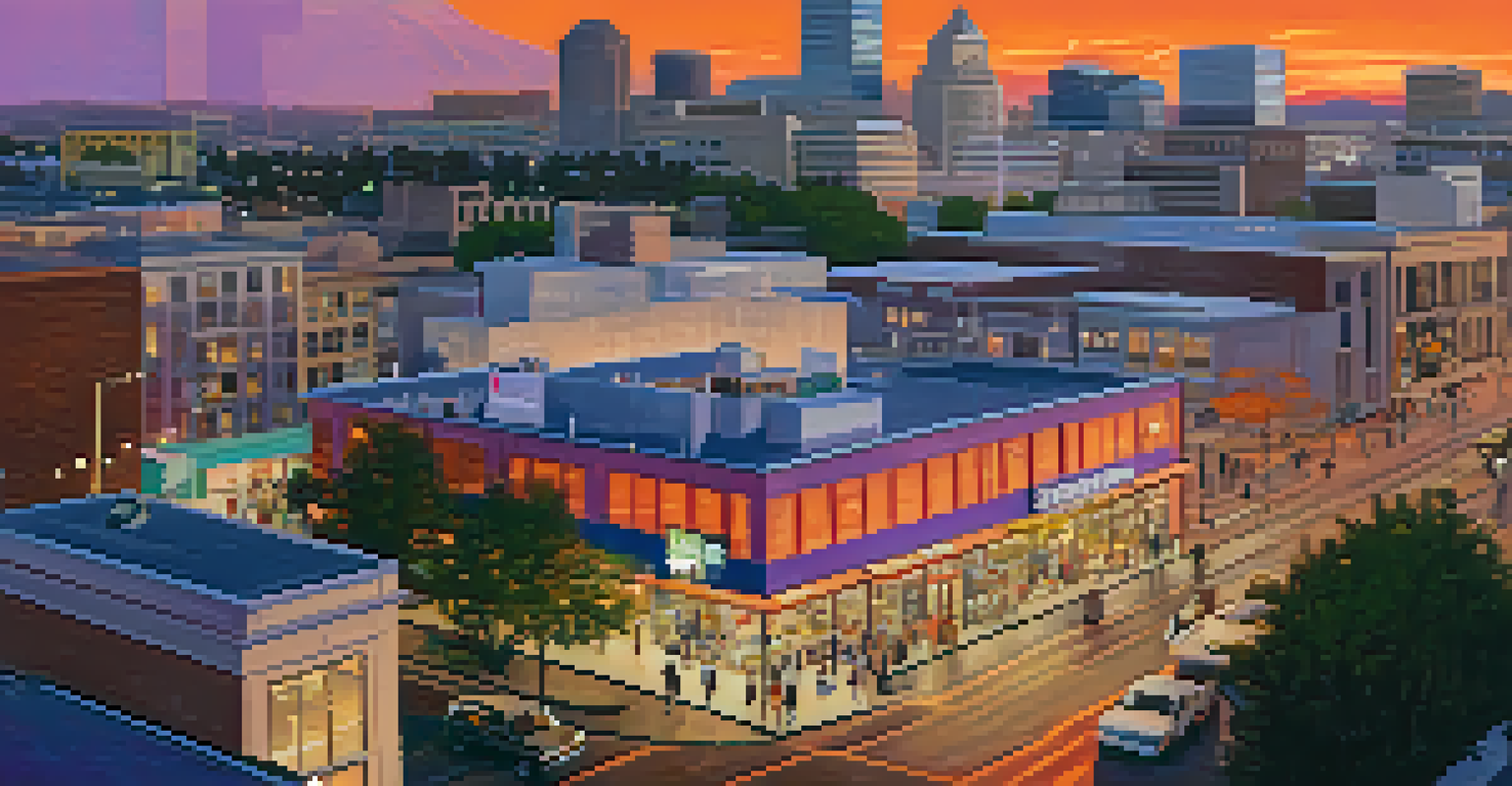 A sunset view of Sacramento showcasing local businesses, symbolizing growth and community.