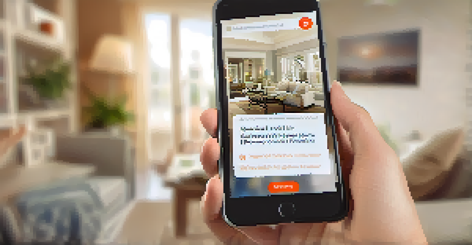 A smartphone displaying a disaster alert app in a family living room, emphasizing safety and preparedness.