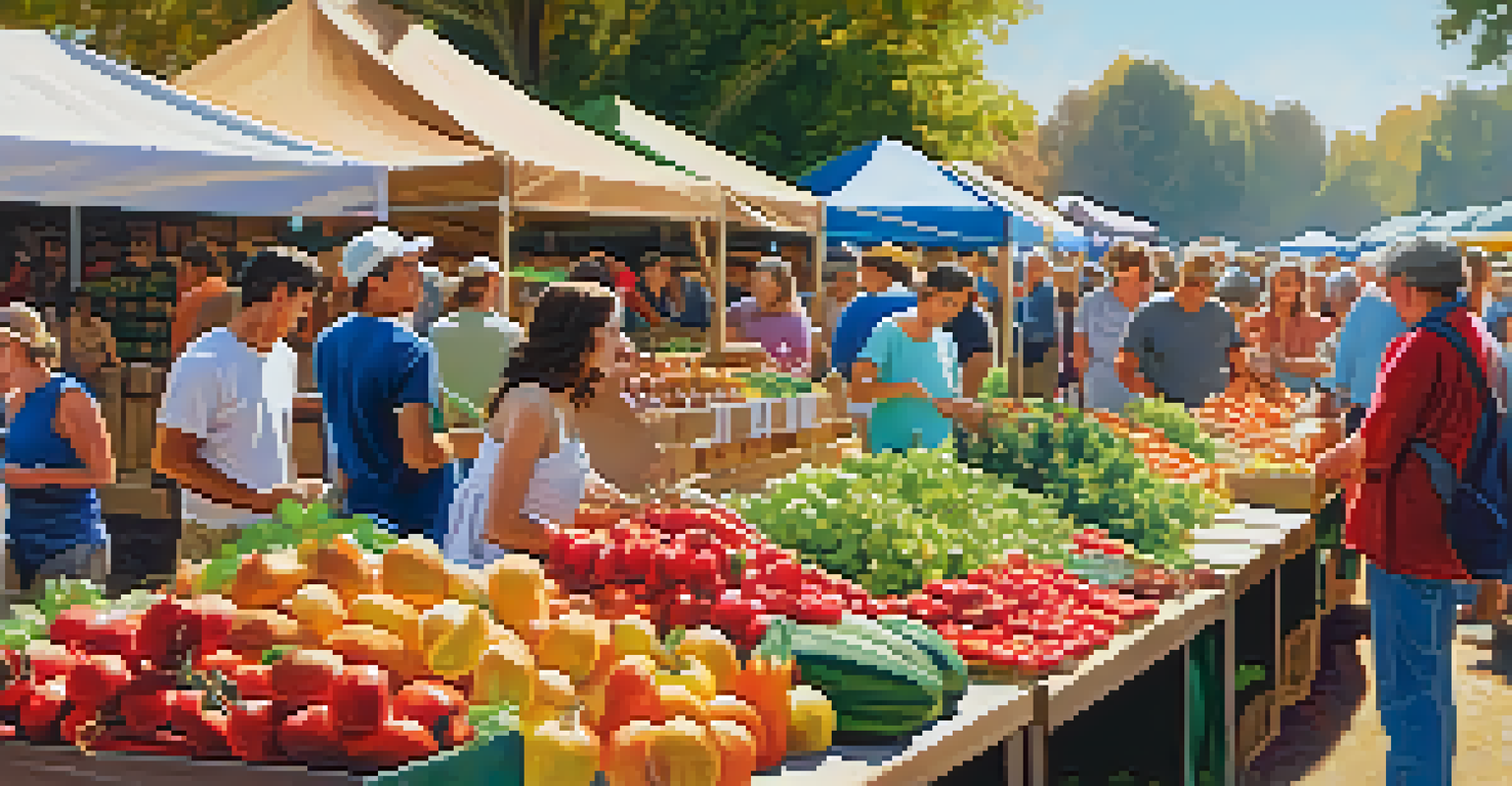 A lively scene from the Sacramento Harvest Festival with families, fresh produce, and colorful craft stalls.