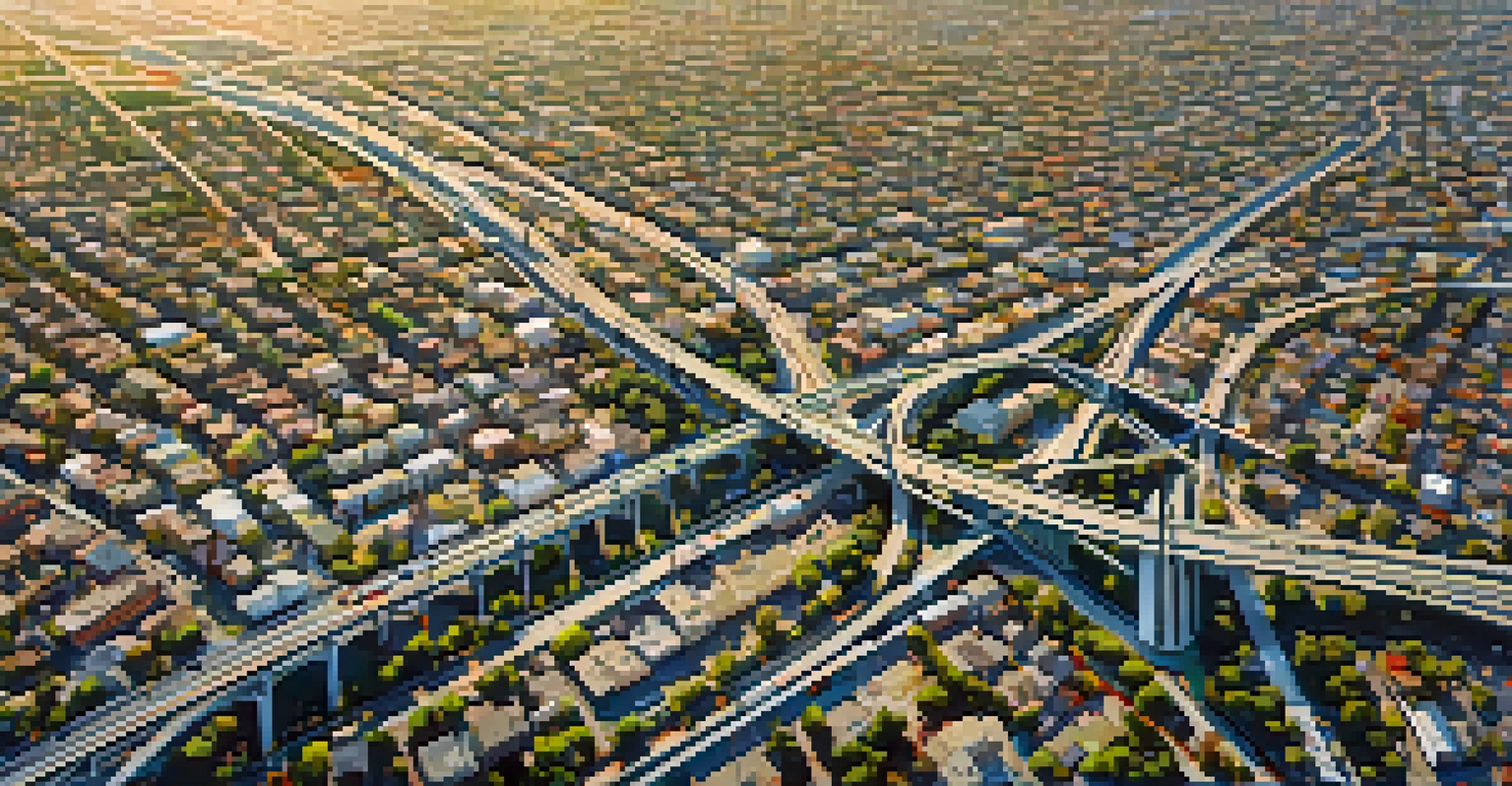 An aerial perspective of Sacramento's grid layout, displaying streets, highways, and green parks.