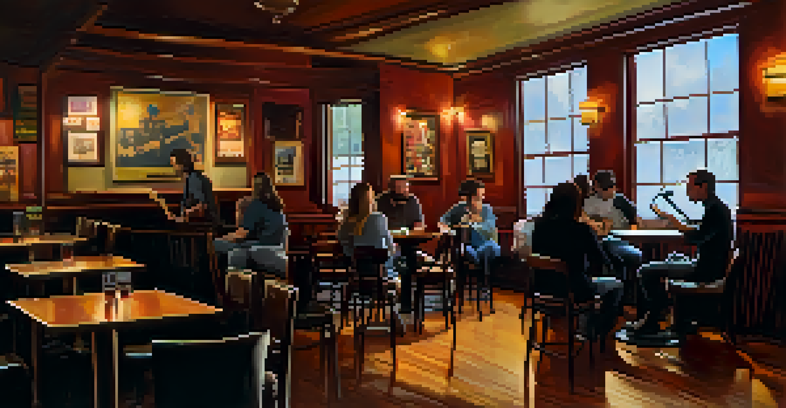 An intimate music performance inside Harlow's with a singer-songwriter and an audience enjoying drinks.