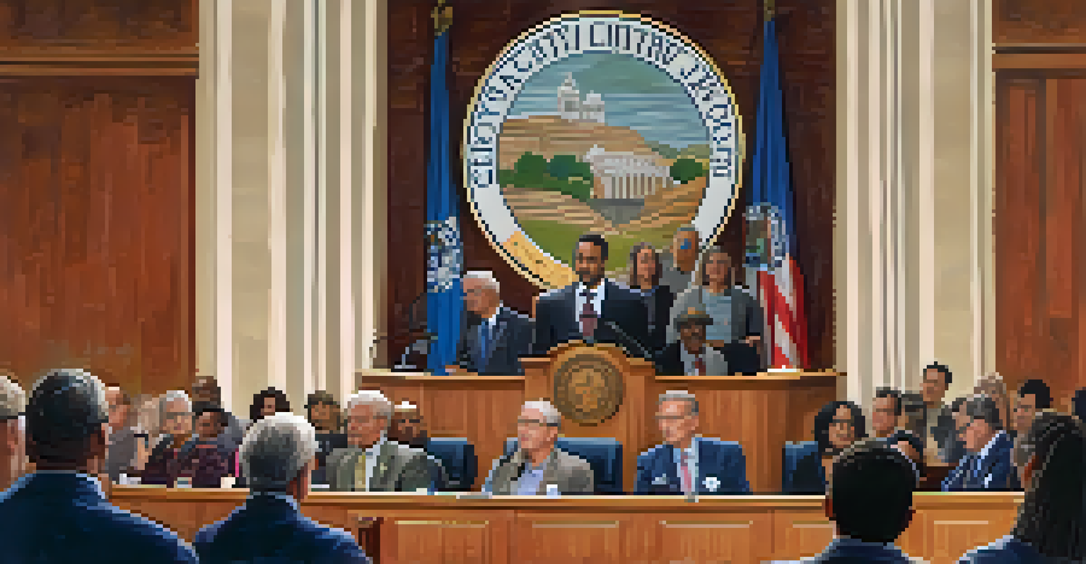 A passionate community member speaking at a Sacramento City Council meeting podium, with council members and an audience in the background.