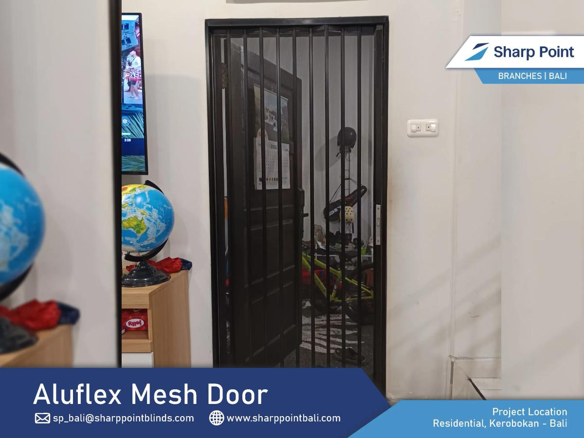 Residential — Badung — Aluflex Mesh Door 1 dan 2 Arah (Black) Residential Kerobokan 18 06 2025 (Kenny) (3)
