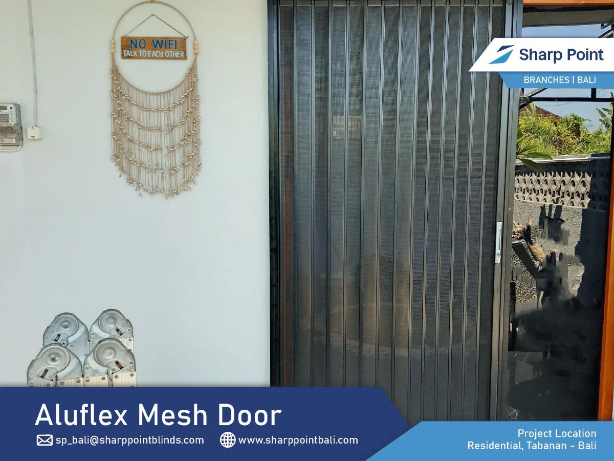Residential — Tabanan — Aluflex Mesh Door (Searah) Black Residential, Kediri Tabanan 06 08 2025 (Sari) (2)