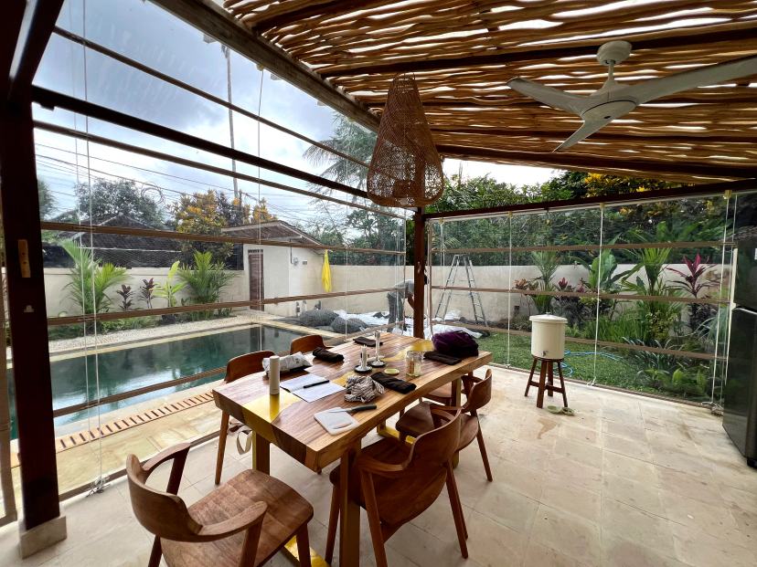Monsoon Roman Blinds — Ubud installation — SharpPoint