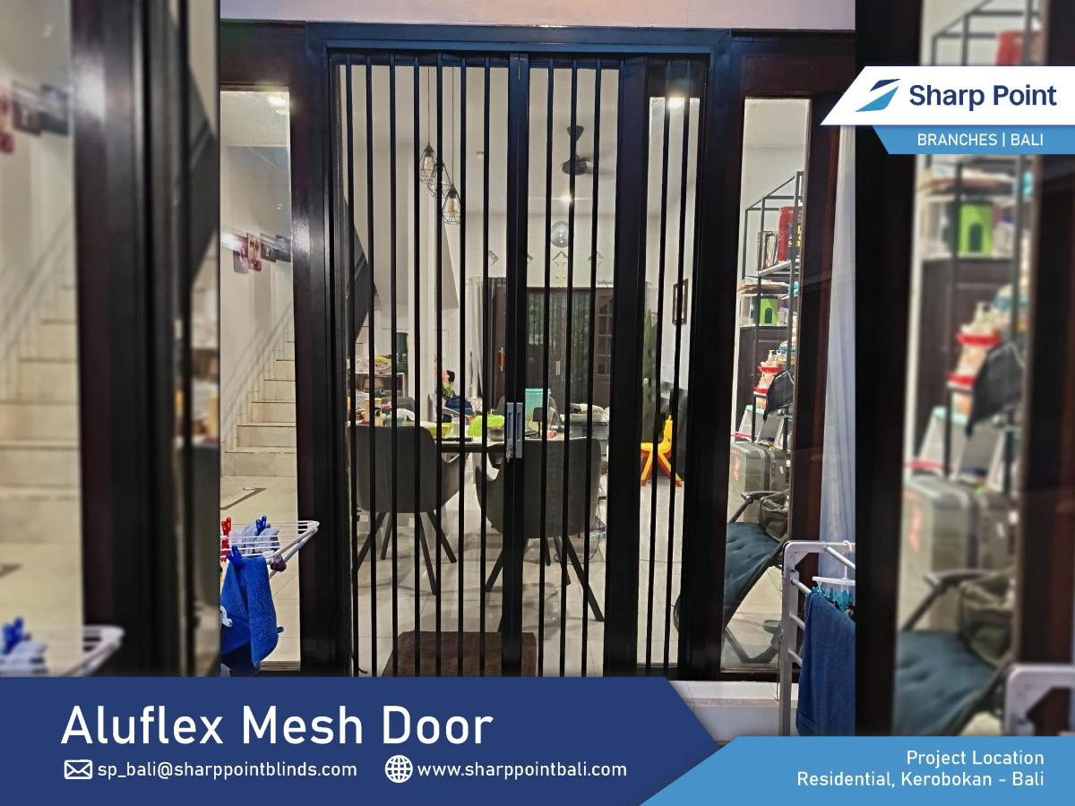 Residential — Badung — Aluflex Mesh Door 1 dan 2 Arah (Black) Residential Kerobokan 18 06 2025 (Kenny) (2)