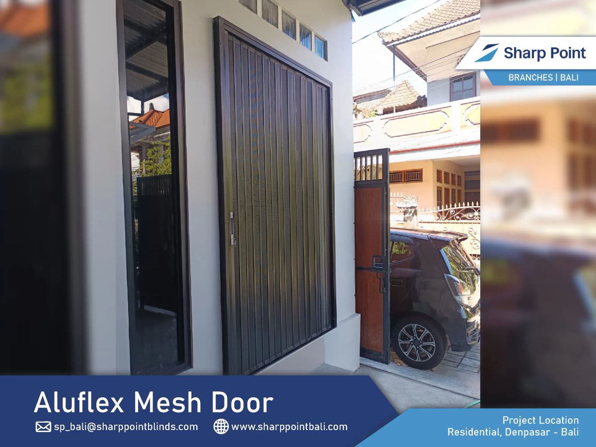 Aluflex Mesh Door Searah, Black Color, Residential, Denpasar,03 02 2026 (Puspa) (1)