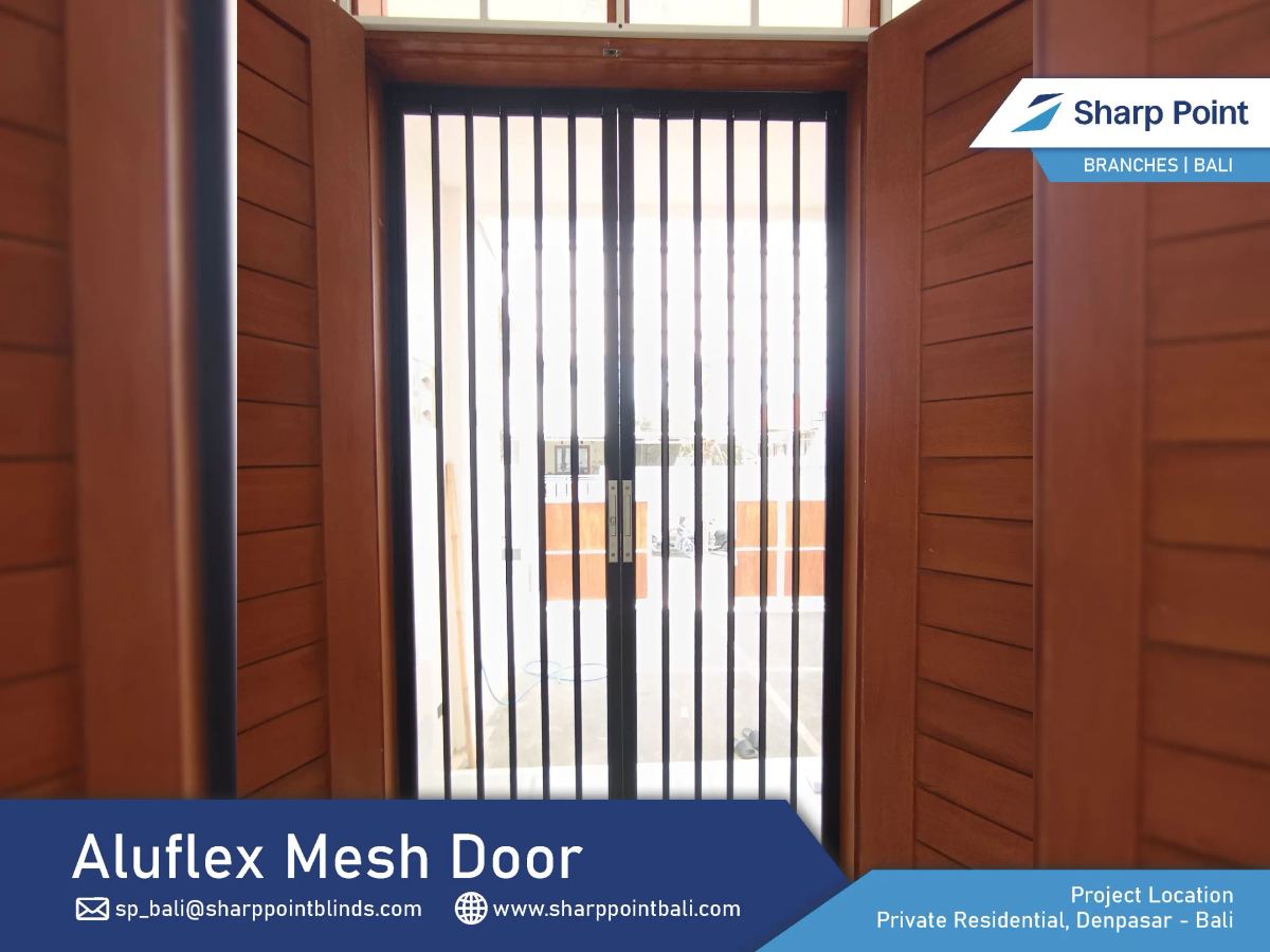 Aluflex Mesh Door Black Private Residence, Padangsambian Denpasar 15 03 2025 (Ari) (1)