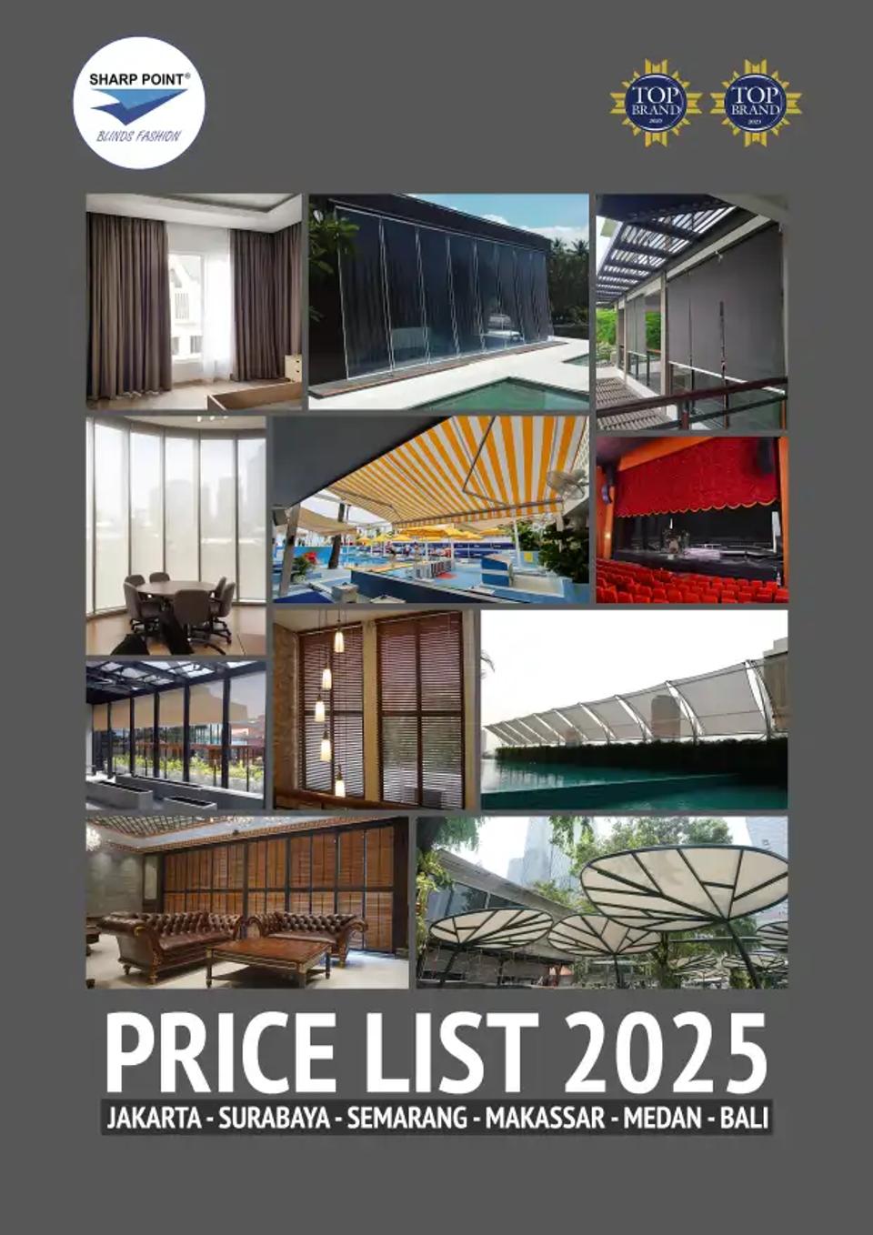 price list 2025 cover