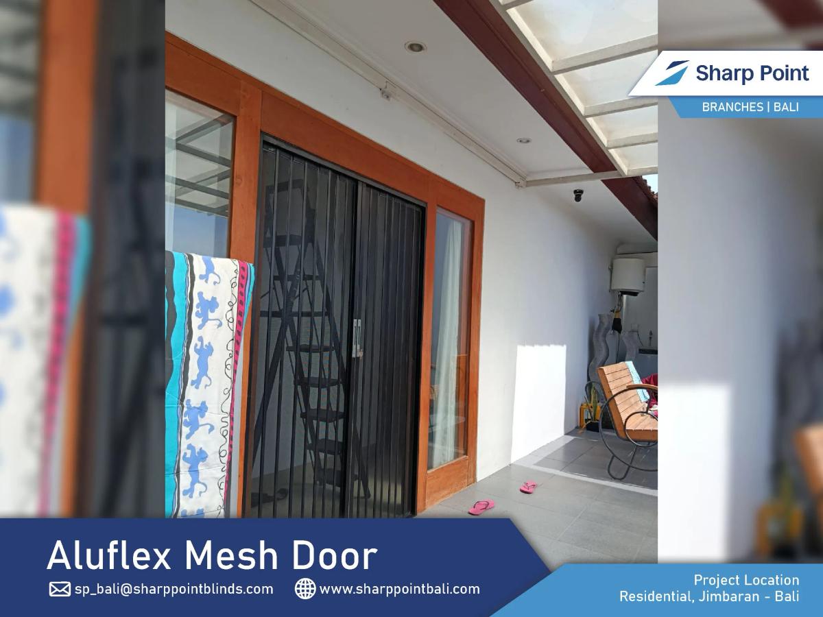 Residential — Badung — Aluflex Mesh Door Black Color Residential,Jimbaran 27 05 2025 (Puspa) (1)