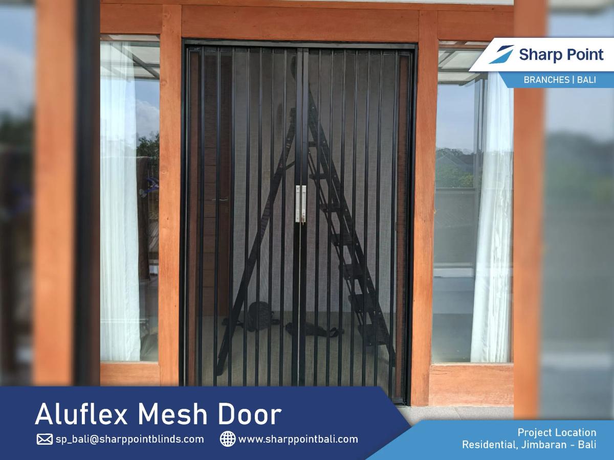 Residential — Badung — Aluflex Mesh Door Black Color Residential,Jimbaran 27 05 2025 (Puspa) (3)