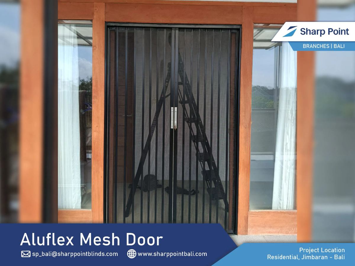 Aluflex Mesh Door Black Color Residential,Jimbaran 27 05 2025 (Puspa) (3)