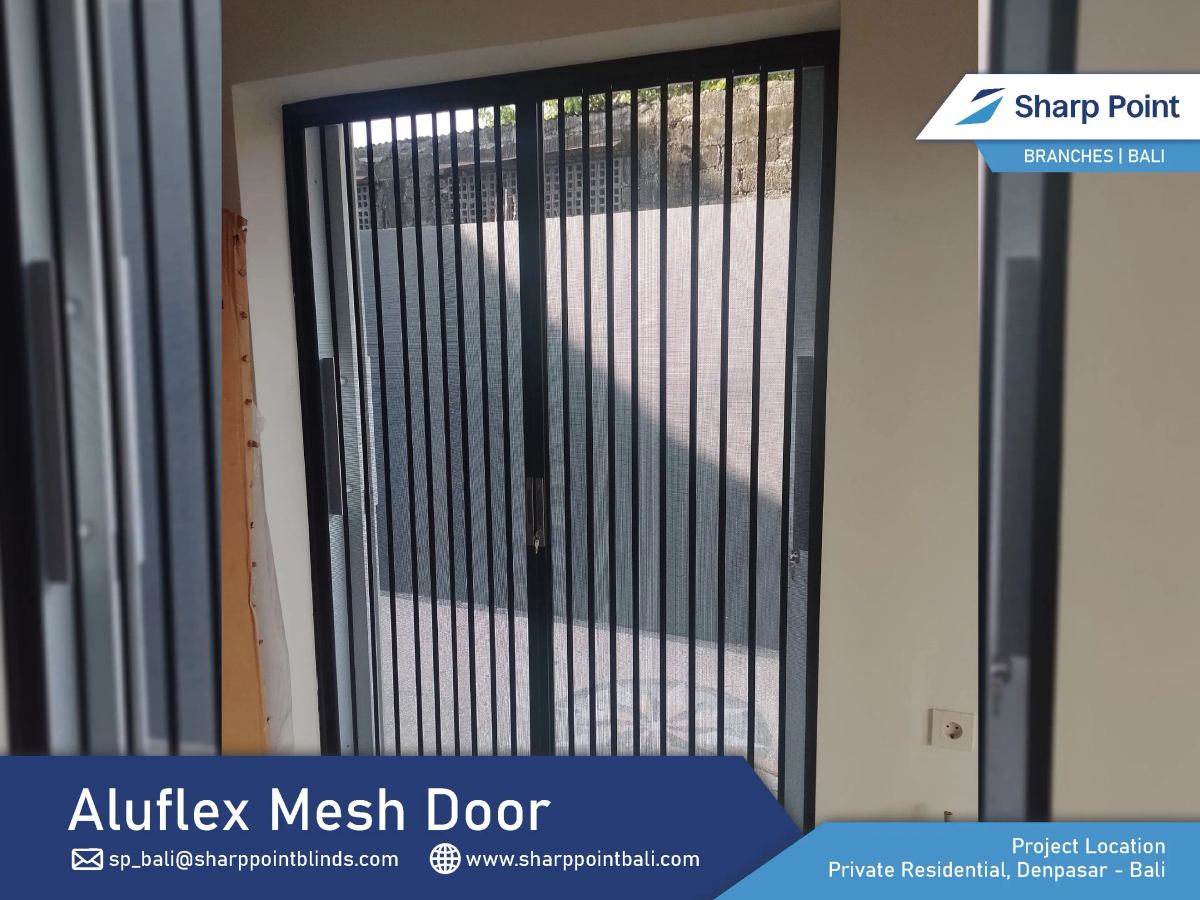 Aluflex Mesh Door Black Private Residence, Gunung Soputan Denpasar 15 03 2025 (Ari) (1)