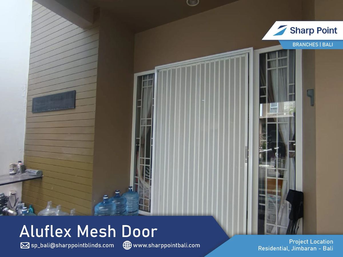 Aluflex Mesh Door White Color Residential,Jimbaran 25 04 2025 (Puspa) (2)