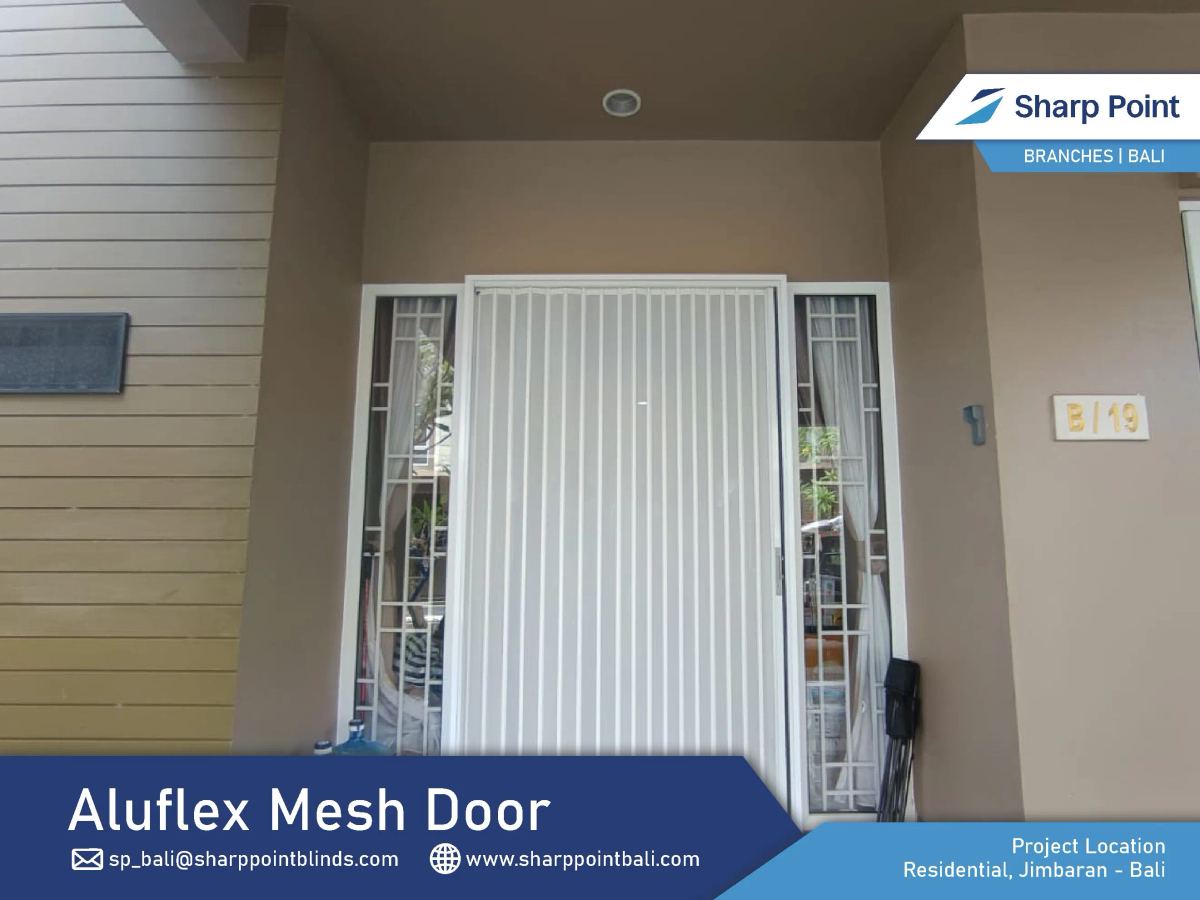 Aluflex Mesh Door White Color Residential,Jimbaran 25 04 2025 (Puspa) (3)