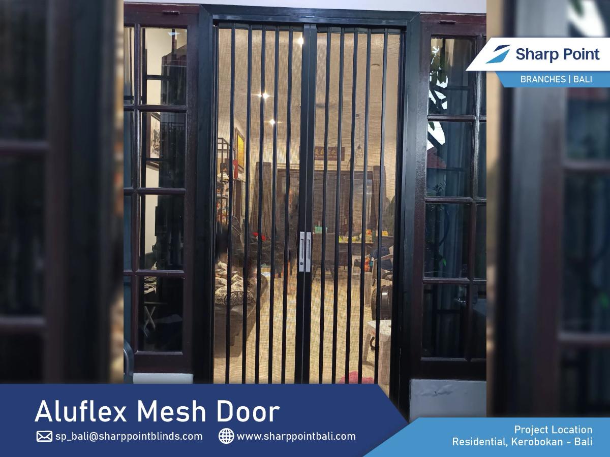 Residential — Badung — Aluflex Mesh Door 1 dan 2 Arah (Black) Residential Kerobokan 18 06 2025 (Kenny) (1)