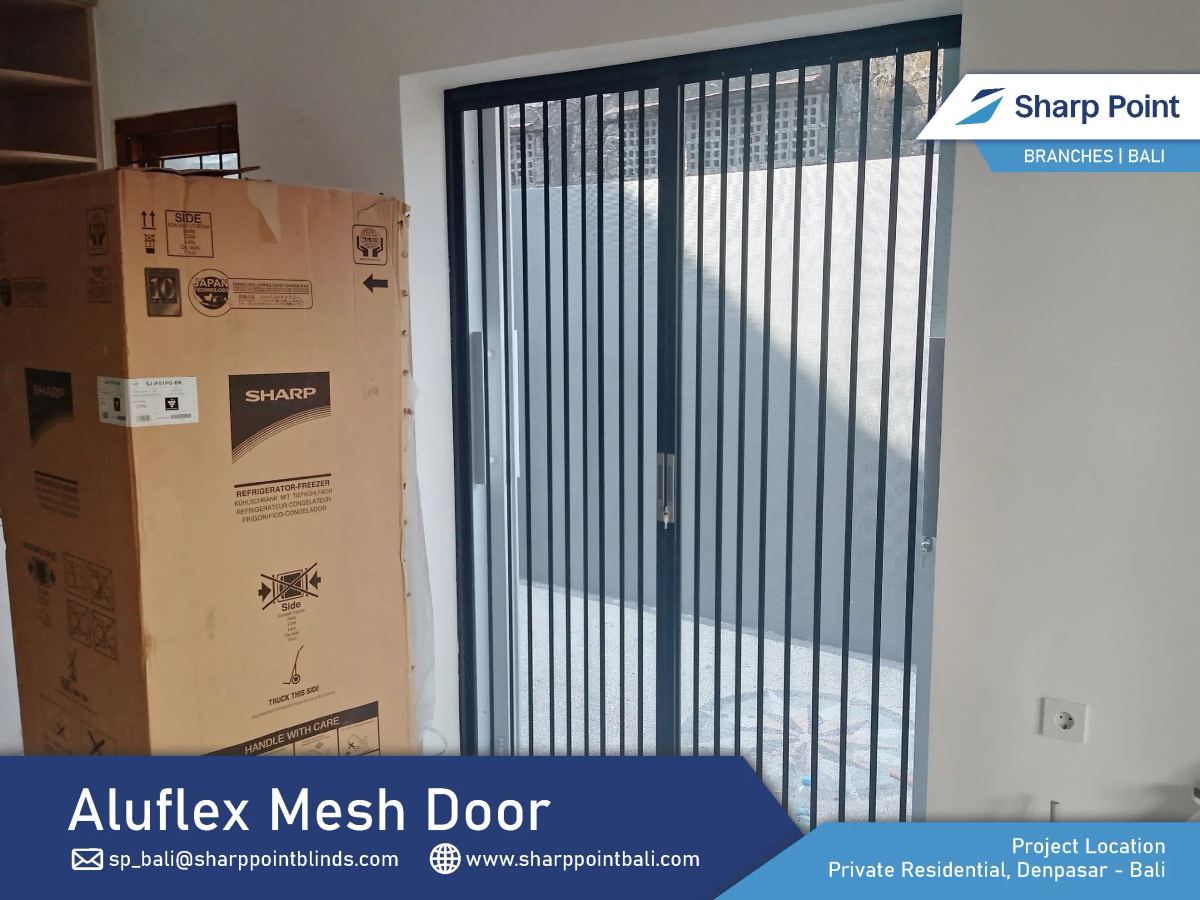 Aluflex Mesh Door Black Private Residence, Gunung Soputan Denpasar 15 03 2025 (Ari) (2)