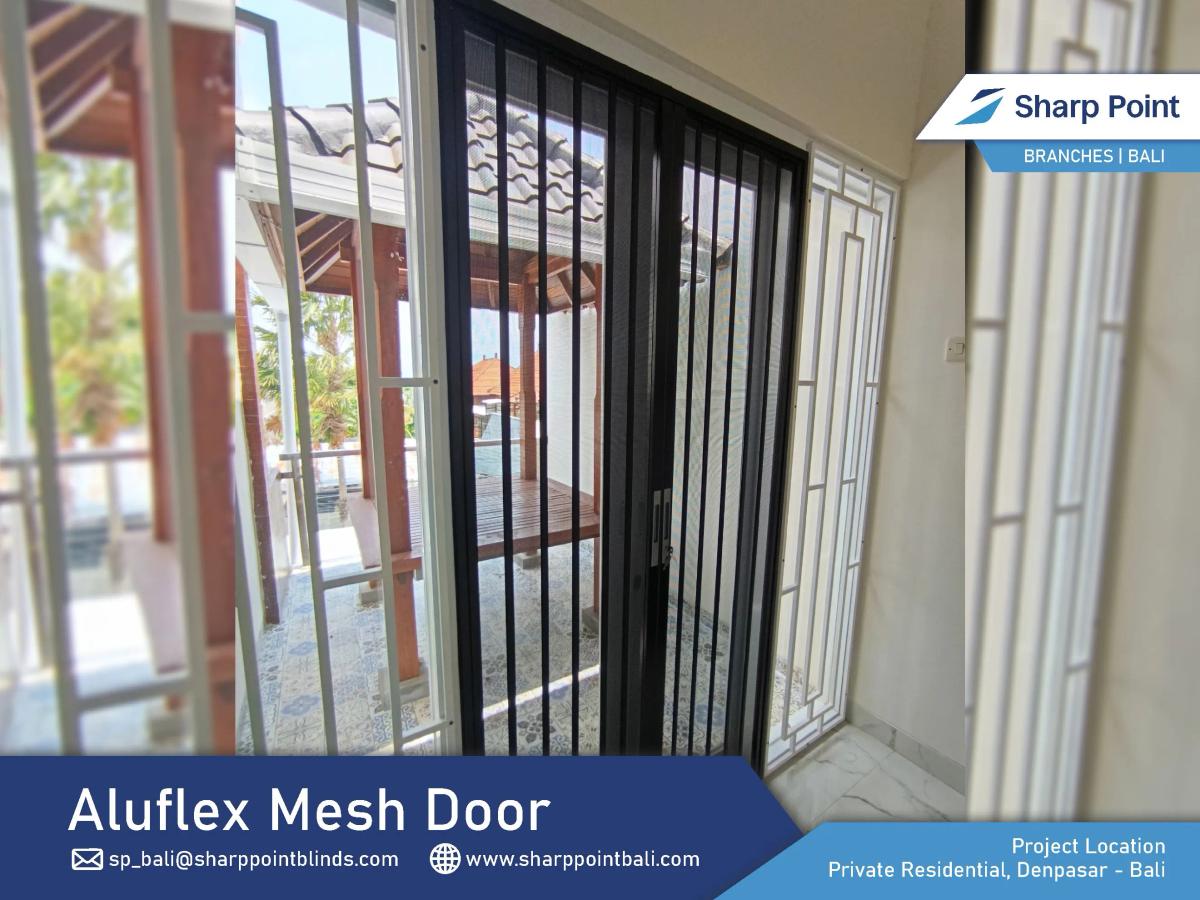 Residential — Denpasar — Aluflex Mesh Door Black Private Residence, Padangsambian Denpasar 15 03 2025 (Ari) (2)