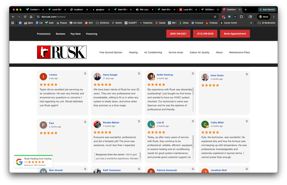 Local GEO Reviews