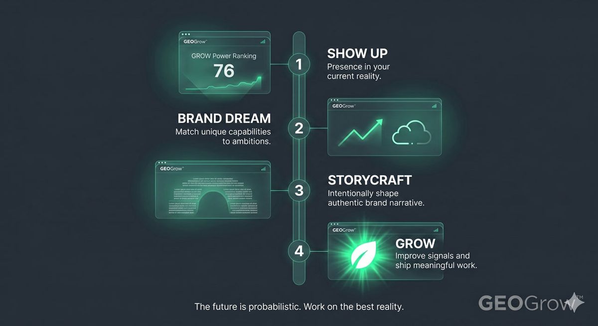 AI Growth - Show Up, Dream, Tell the Story, Grow