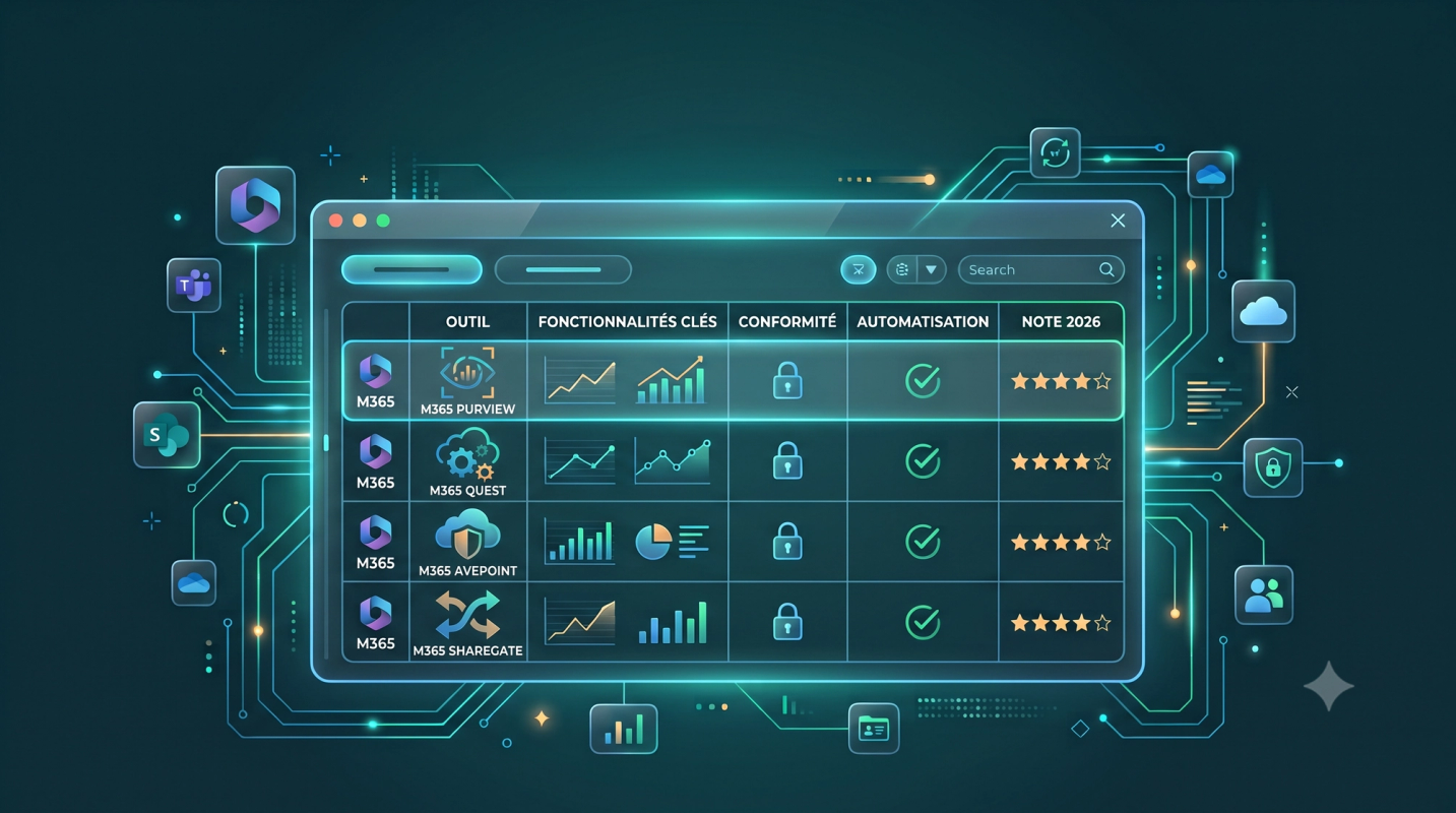 Comparatif des outils de gouvernance Microsoft 365