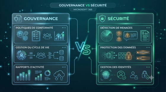 Gouvernance vs sécurité Microsoft 365 : quelle différence ?