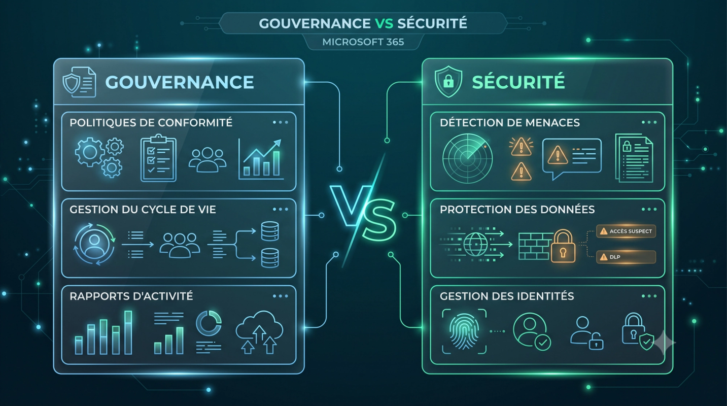 Gouvernance et sécurité Microsoft 365, deux notions complémentaires