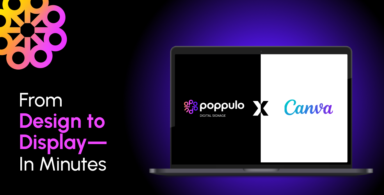 Design in Canva. Publish to Poppulo. Done