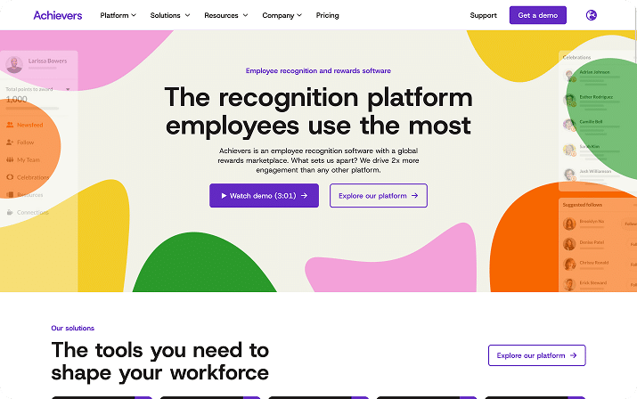 achievers homepage
