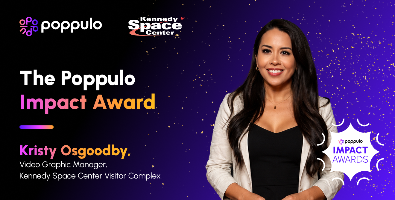 Kristy Osgoodby Receives the Poppulo Impact Award for Making Every Screen Count at Kennedy Space Center Visitor Complex
