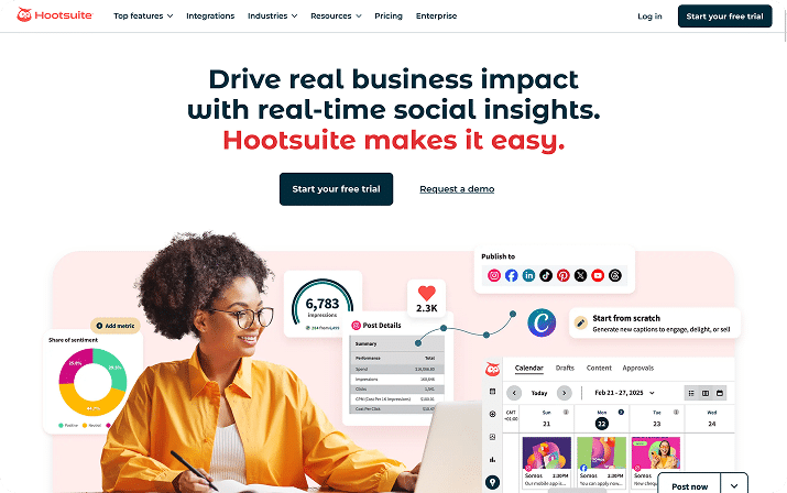 hootsuite homepage