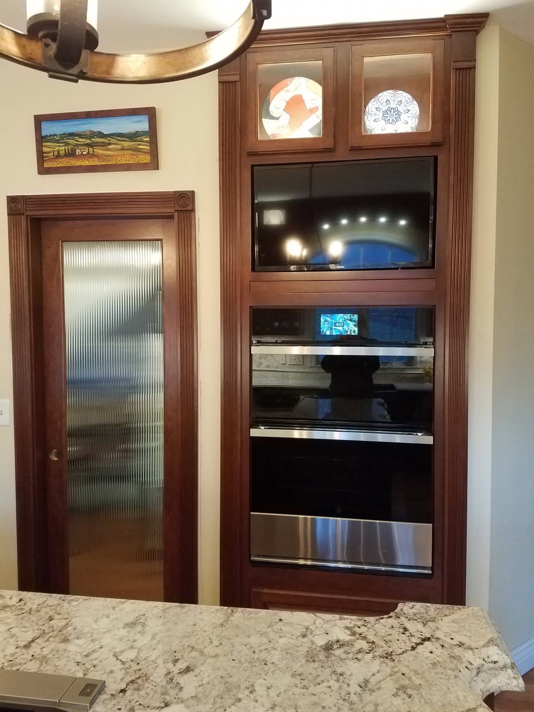 Custom cherry display cabinet