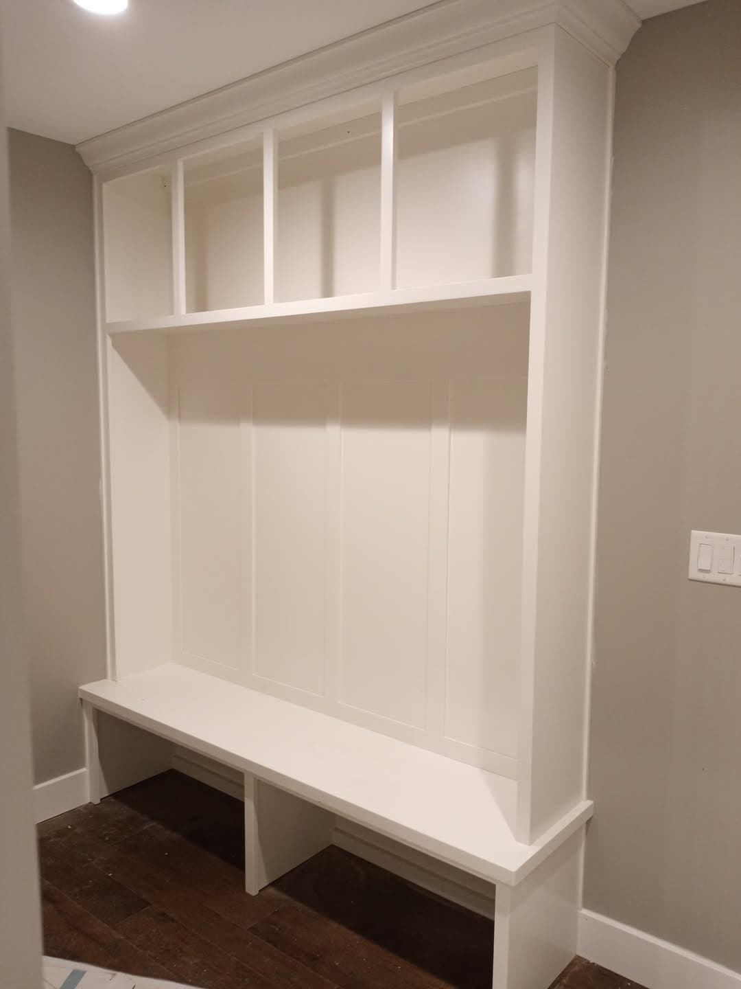 Custom cabinet pull-out shelf system