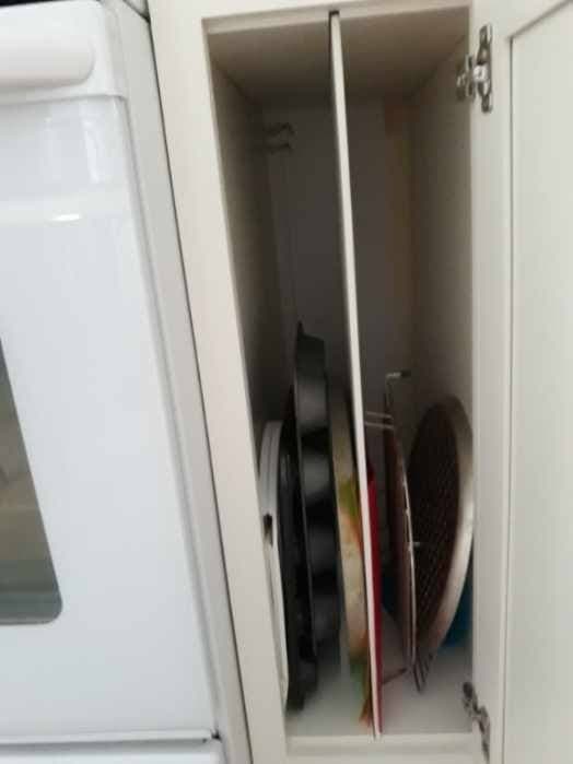 Custom vertical tray storage cabinet