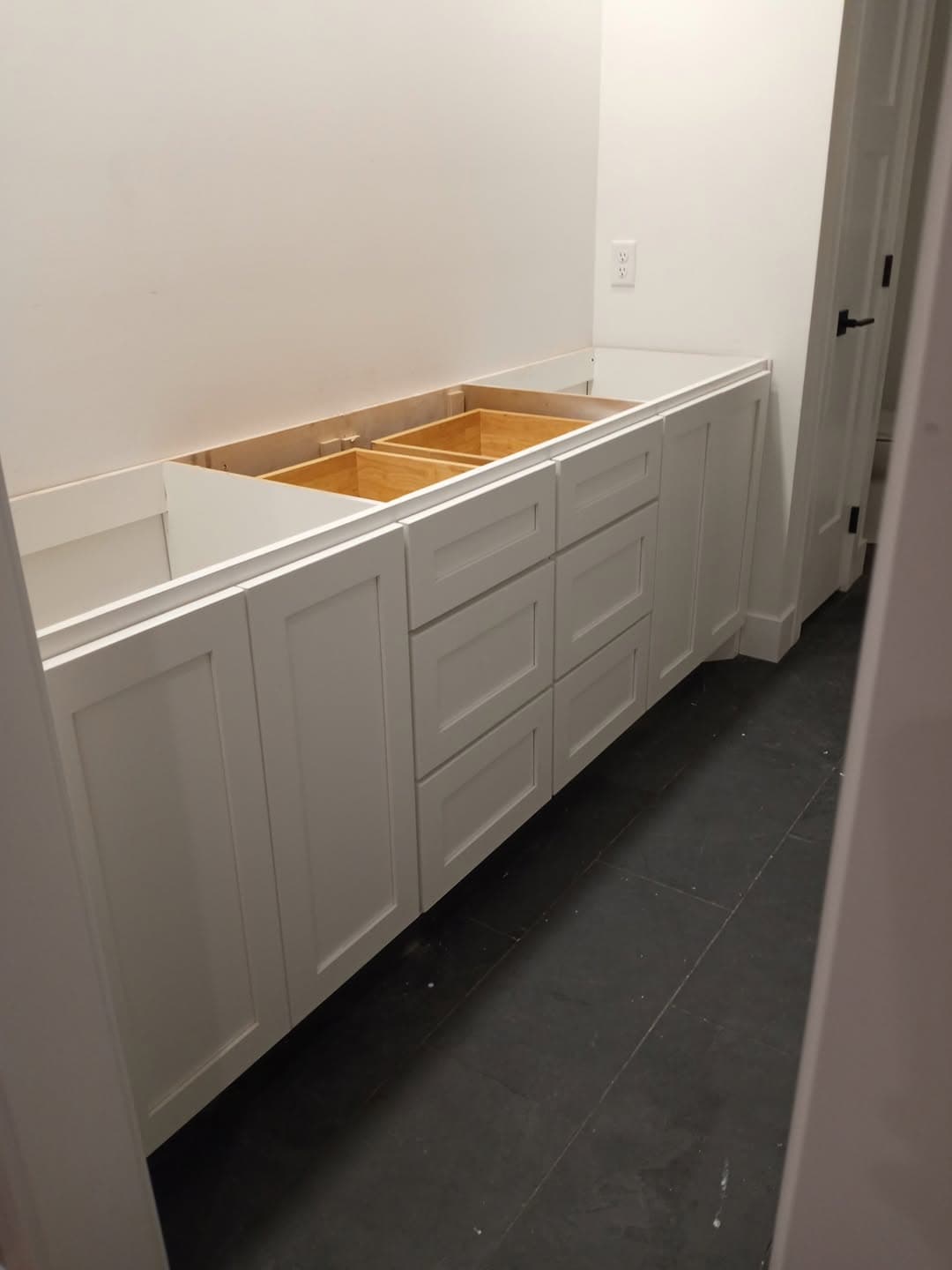 Custom cabinet pull-out waste storage