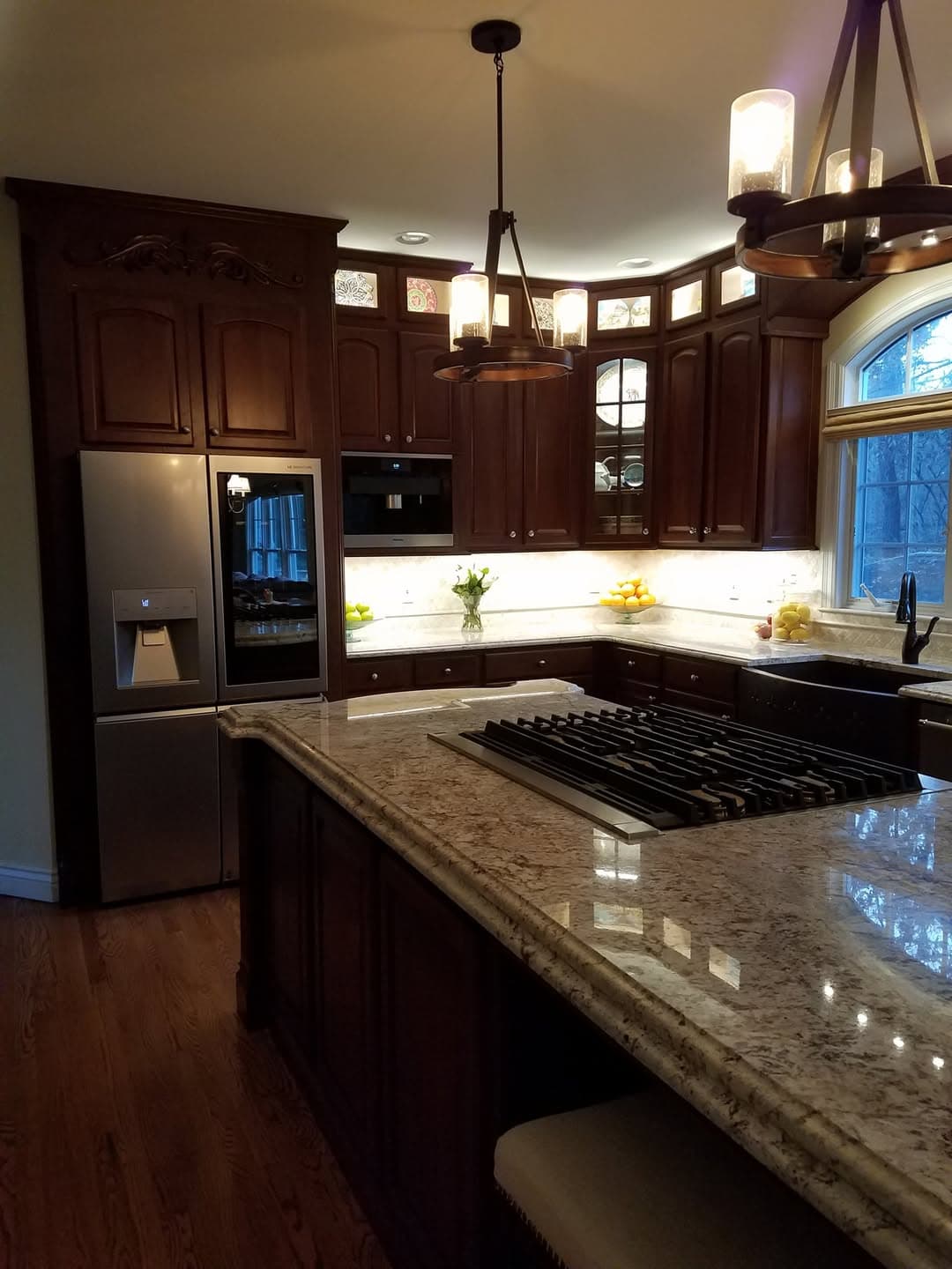 Custom painted pantry cabinet doors