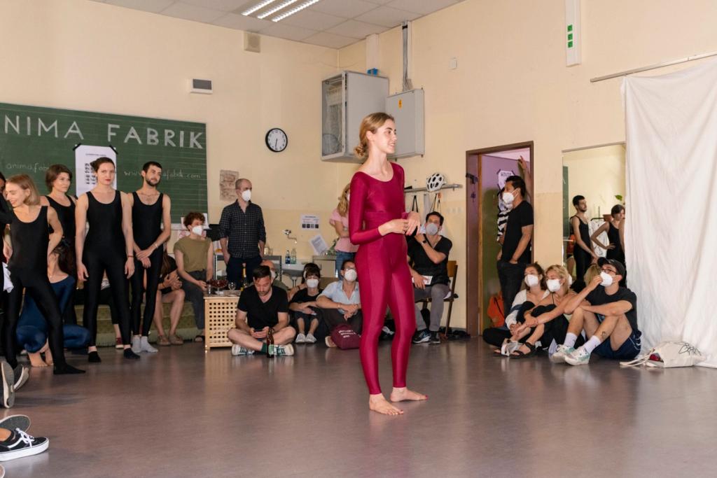 Tanzprobe in einem Studio