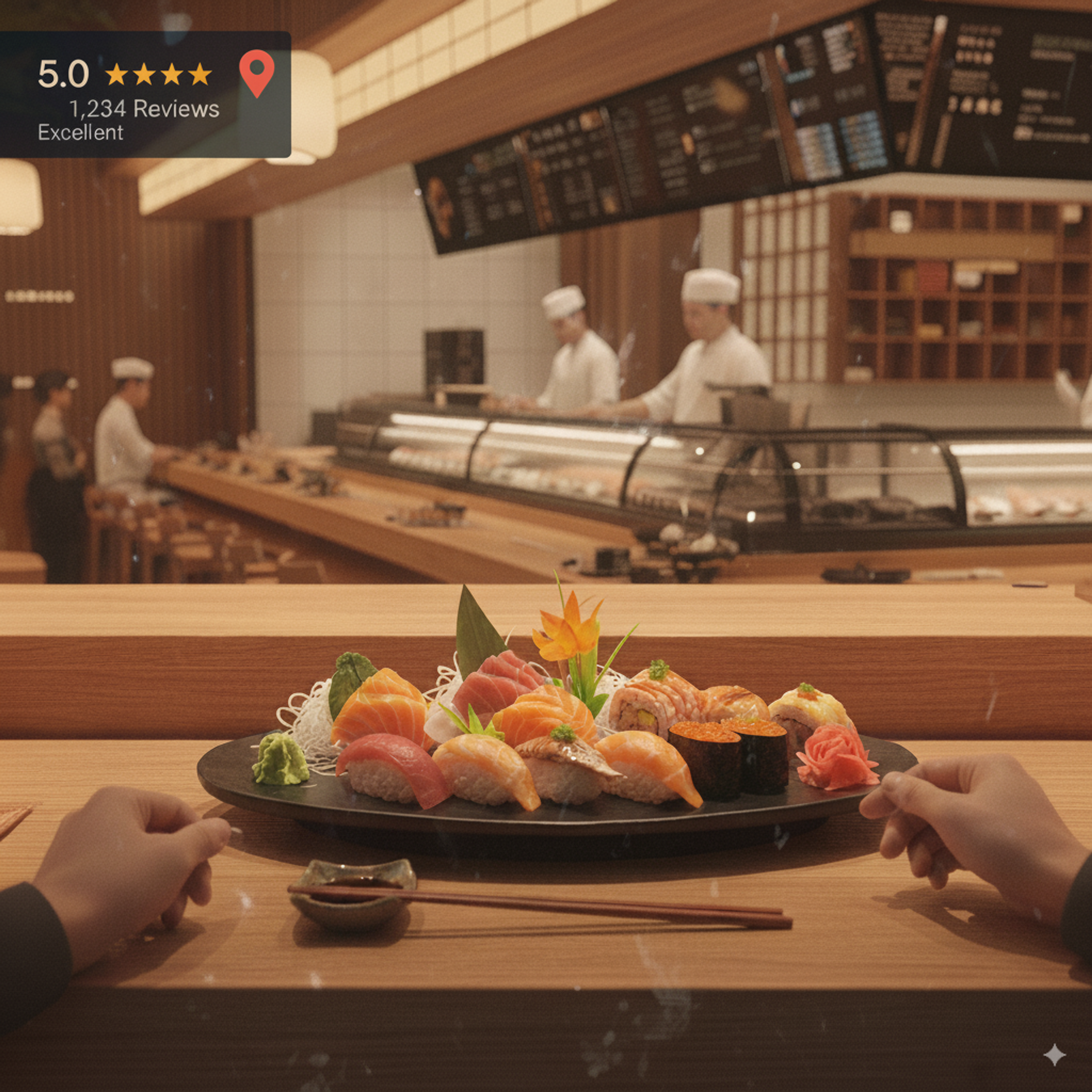 Best Sushi in town - Google Maps Ranking