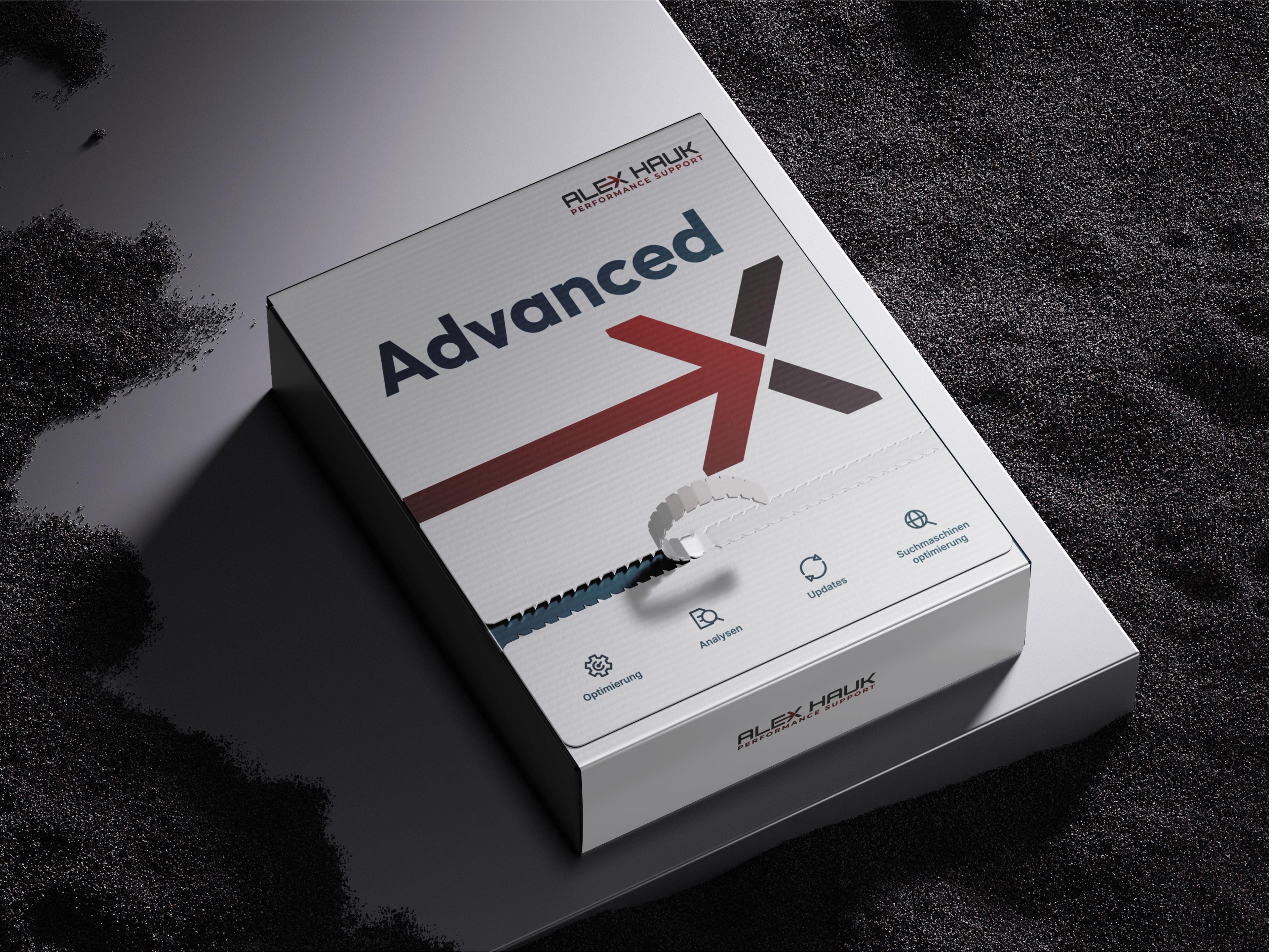 Eine Box mit der Aufschrift Advanced 